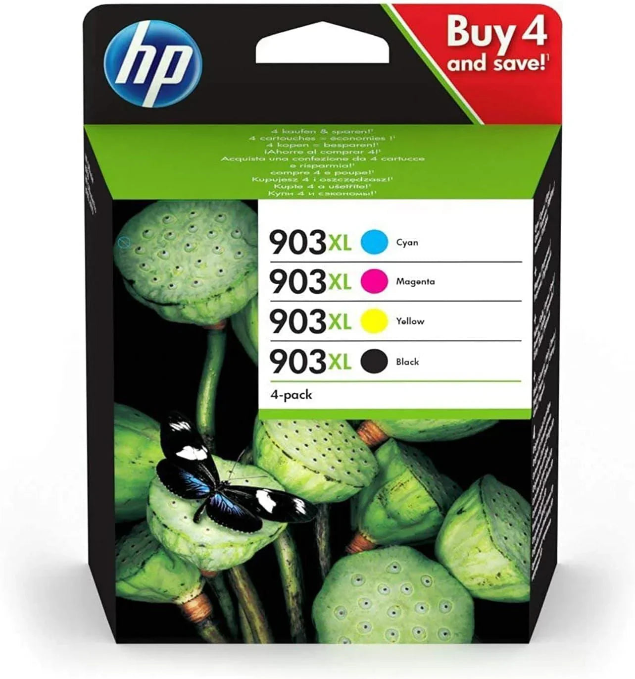 HP 3HZ51AE 903XL High Yield Original Ink Cartridges, Black/Cyan/Magenta/Yellow, Multipack - eBuy UAE